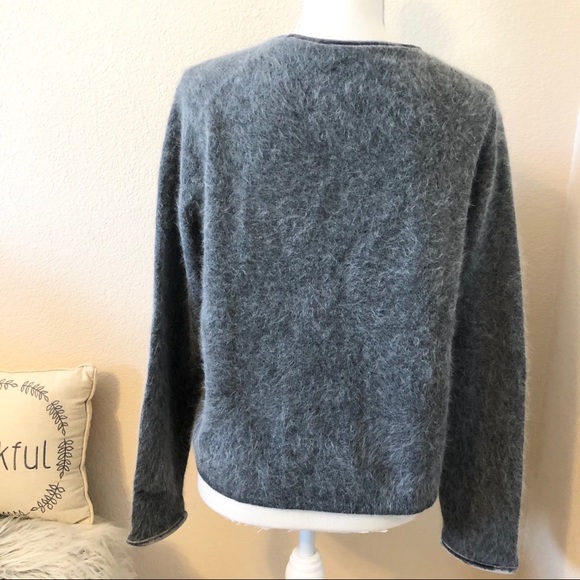 Valerie Stevens lambswool gray fuzzy blazer - Picture 5 of 6